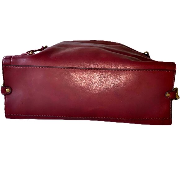 RELIC by Fossil Red Burgundy Leather Shoulder/Handbag Zipper Pockets NWT - Picture 6 of 14